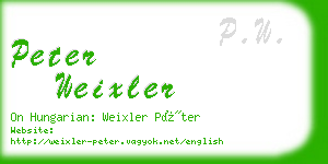 peter weixler business card